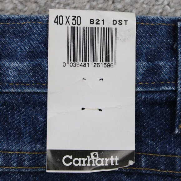Carhartt Flannel Lined Jeans NWT Mens 40x30 Blue Relaxed Fit 5-Pocket Denim - Picture 10 of 16